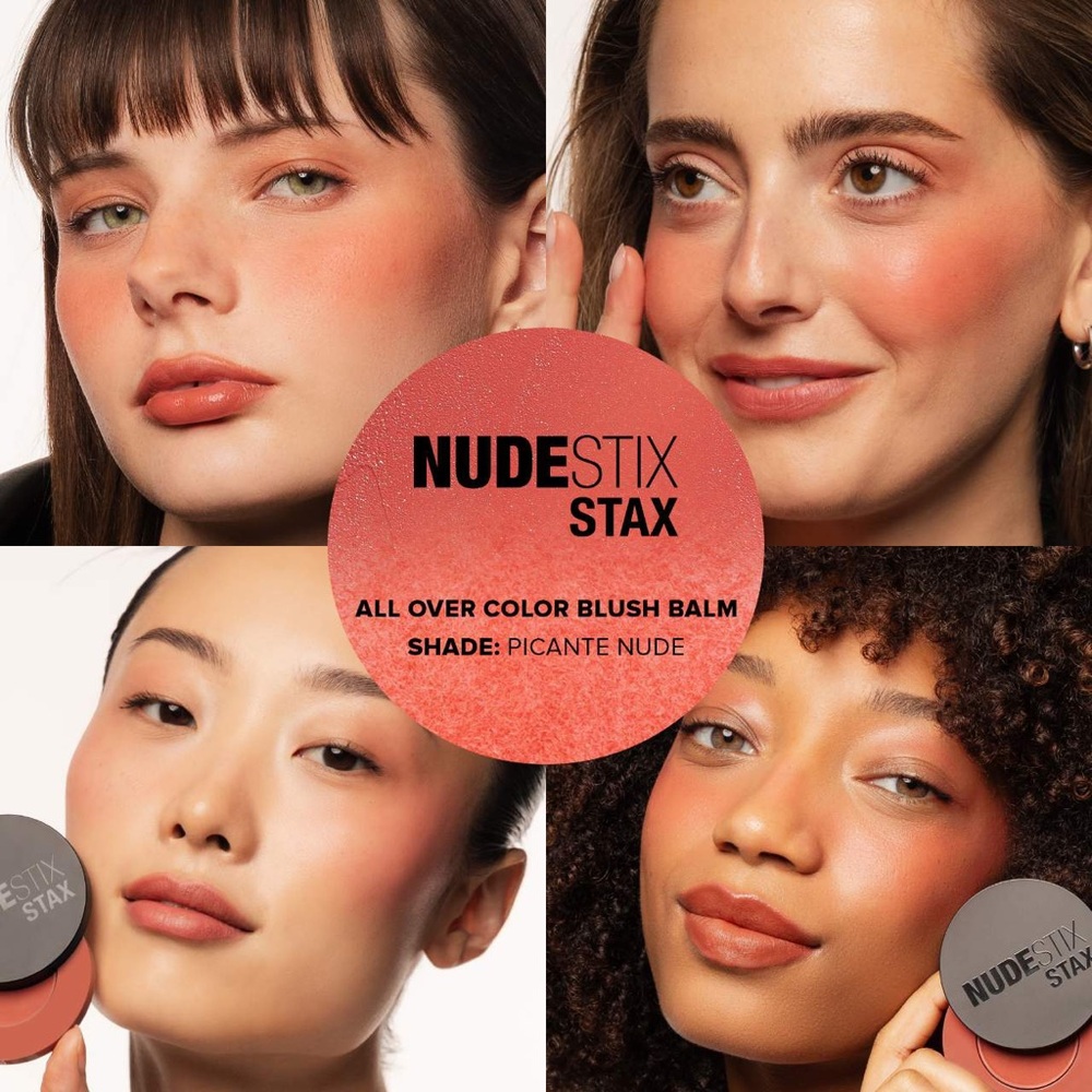 Nwt STAX ALL OVER COLOR BLUSH BALM - picante nude